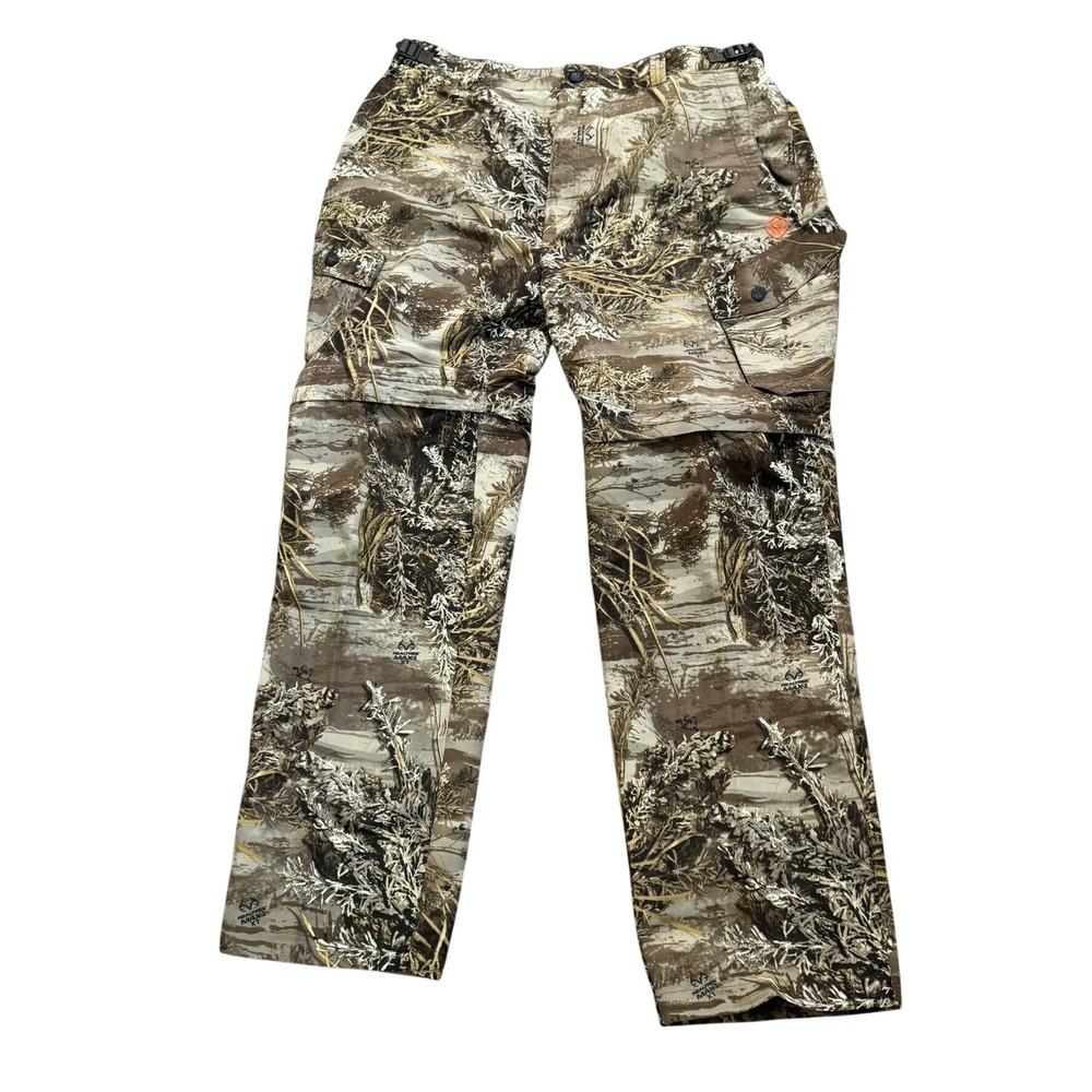 GAME WINNER Men's XL Realtree Max-1 XT Convertible Camo Cargo Hunting Pants